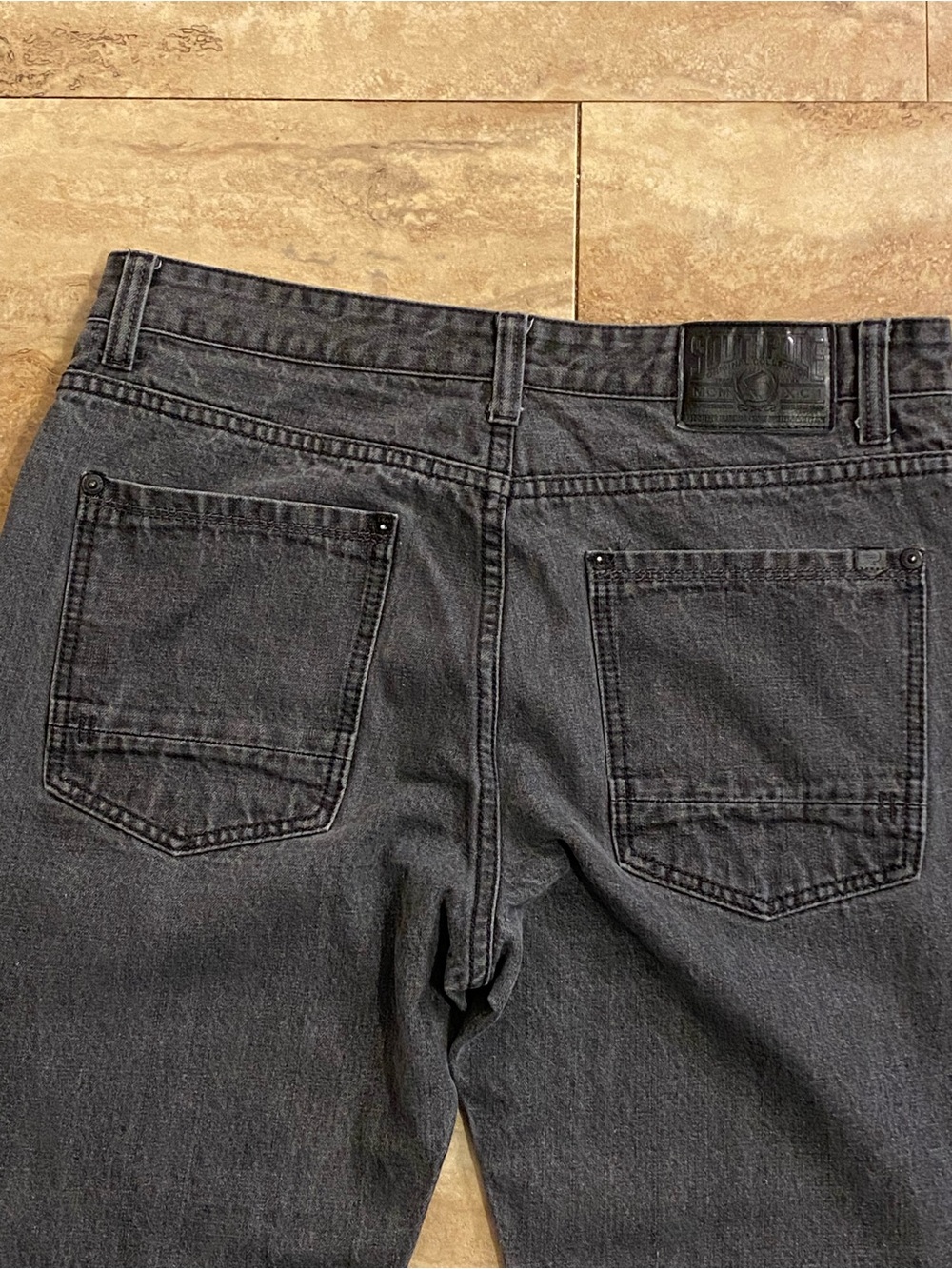 South Pole Y2K Men's Straight Jeans - Charcoal Loose Fit 36X30 - Picture 9 of 9
